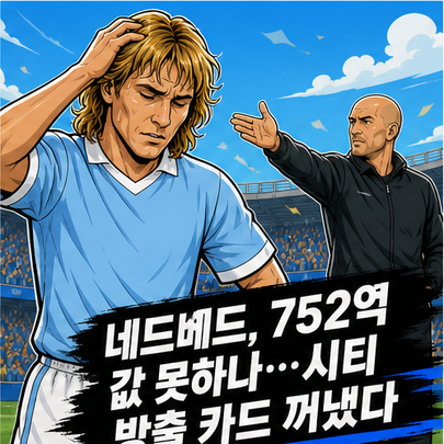 네드베드, 752억 값 못하나…시티 방출 카드 꺼냈다