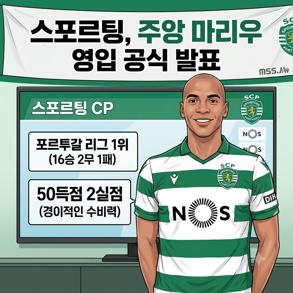 50득점 2실점 스포르팅, 주앙 마리우 영입으로 전력