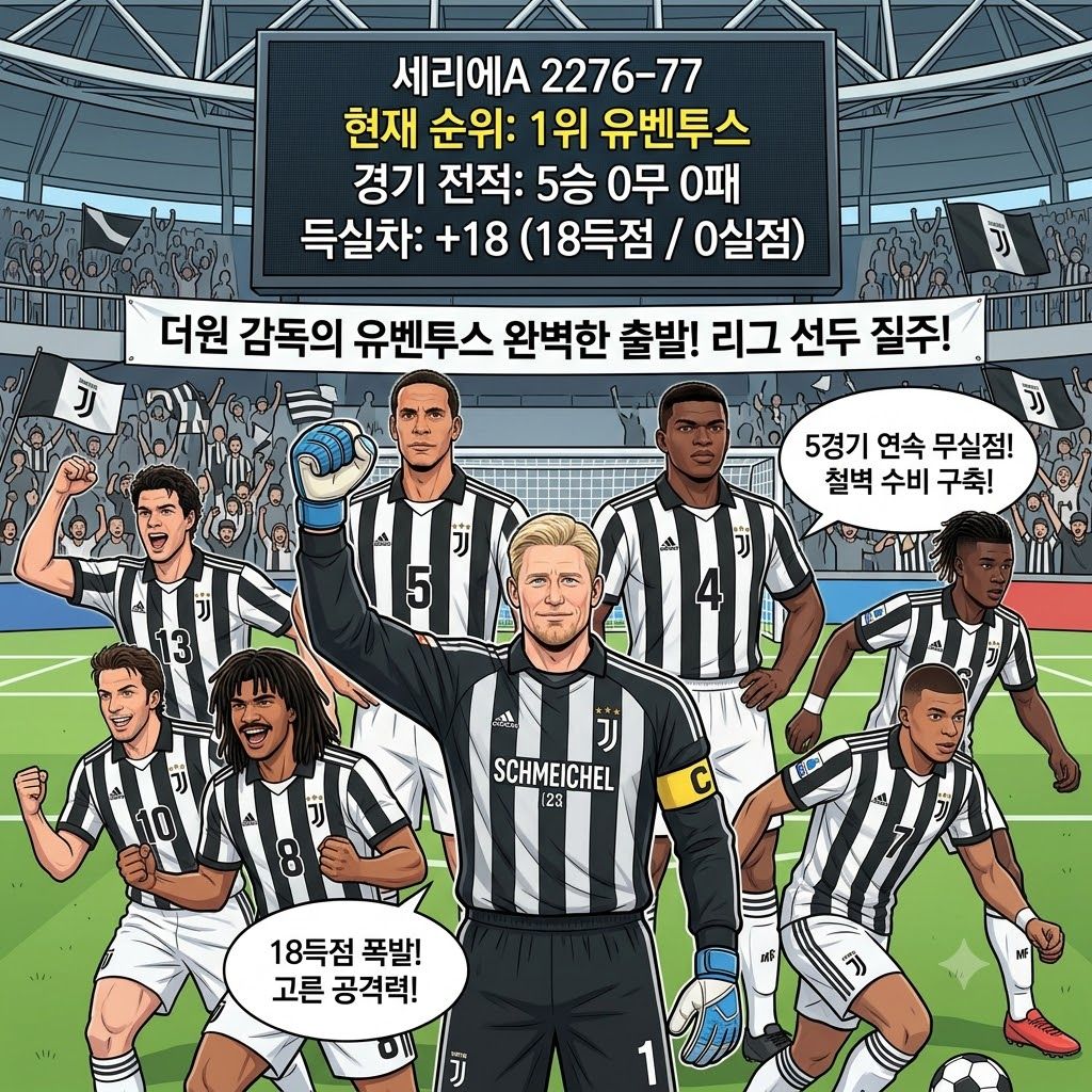 유벤투스, 5전 5승 무실점…세리에A [완벽 질주]