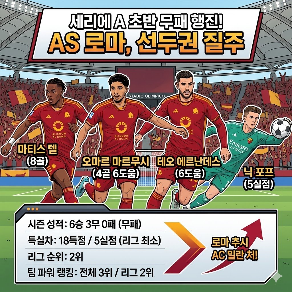 로마, `무패` 질주! 세리에A [우승각]?