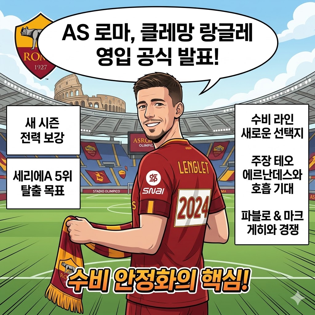 AS 로마, 랑글레 영입으로 수비 업그레이드 선언