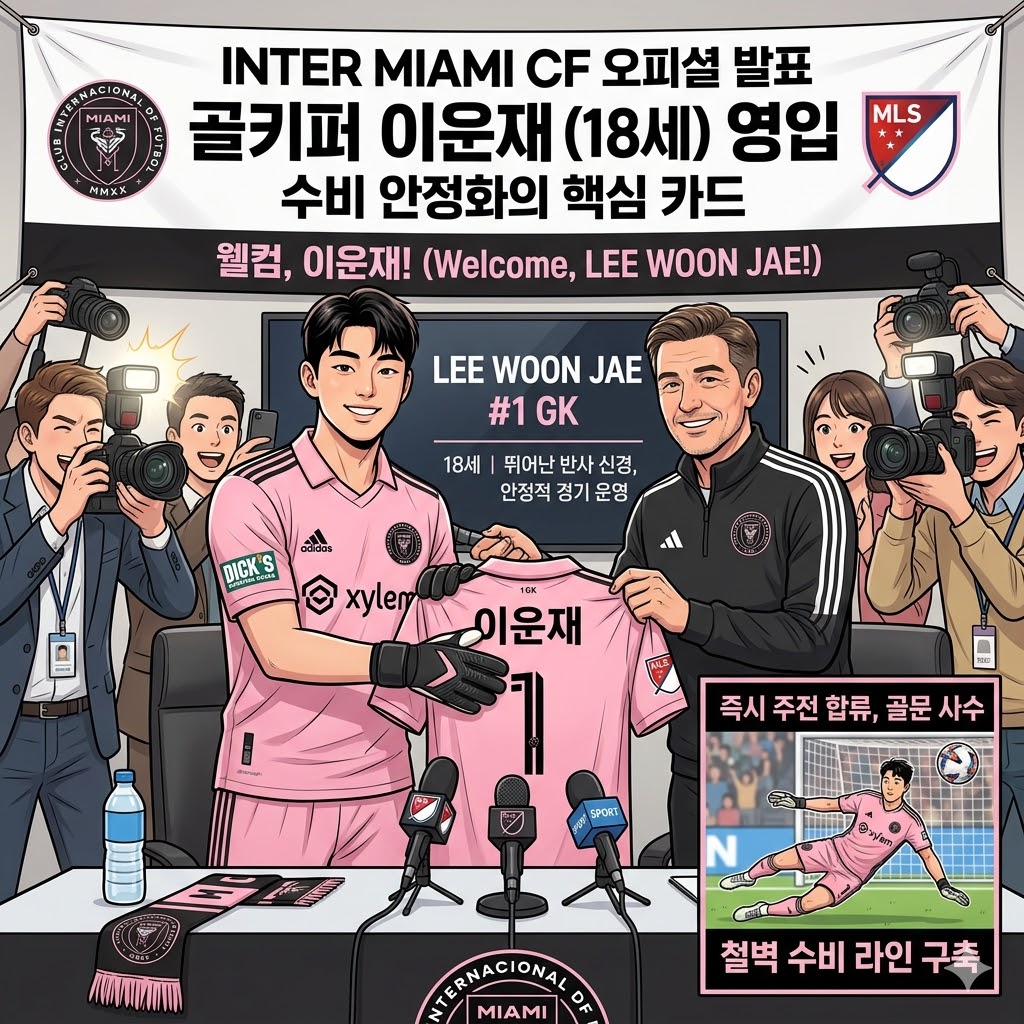 인터 마이애미, 18세 이운재 깜짝 영입…골문 구원투