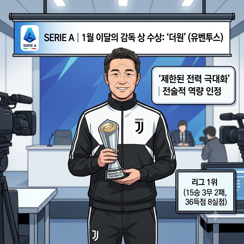 철벽수비+폭발공격, 더원 감독 세리에A [이달의 감독]