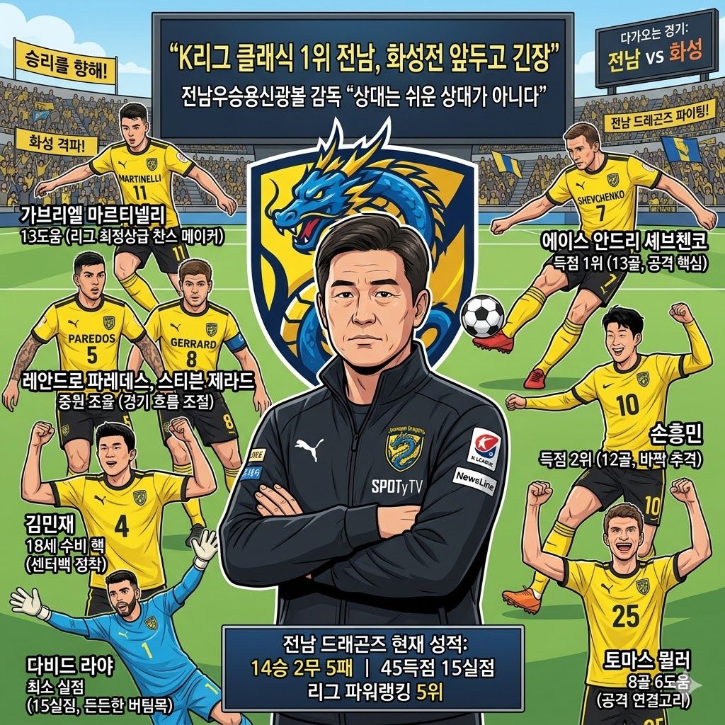 전남 감독, 화성전 앞두고 [쉬운 상대 없다] 경고