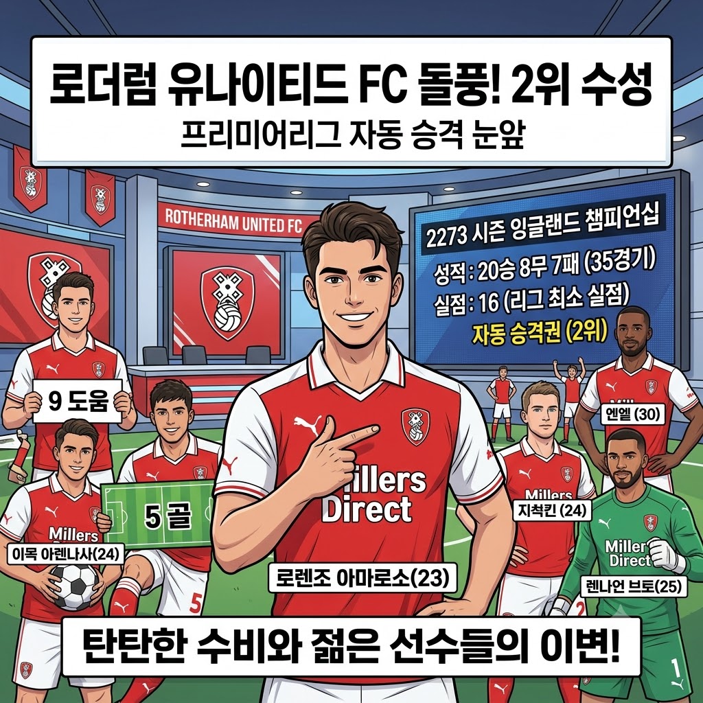 로더럼의 기적, 18위→2위 프리미어 승격 눈앞!