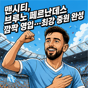 맨시티, 브루노 페르난데스 깜짝 영입…최강 중원 완성