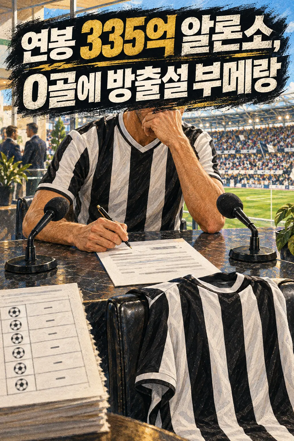 연봉 335억 알론소, 0골에 방출설 부메랑