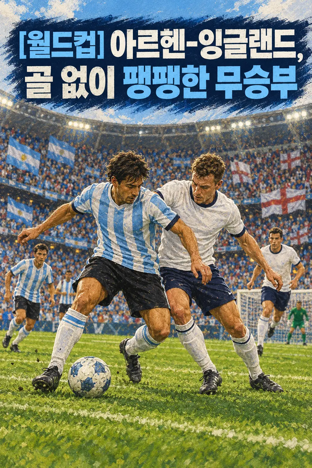 [월드컵] 아르헨-잉글랜드, 골 없이 팽팽한 무승부