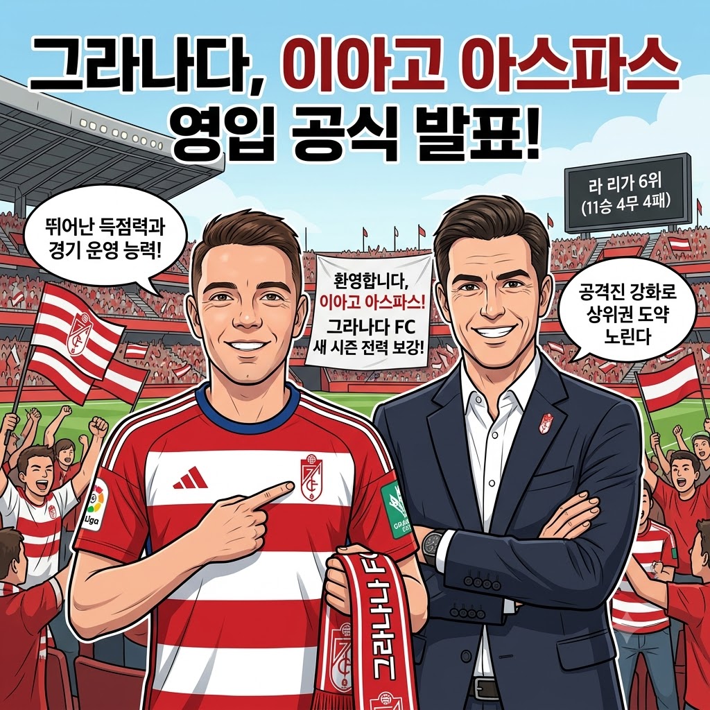 그라나다, [꿈의 공격진] 완성…아스파스 합류