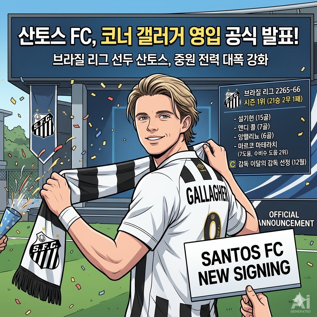 독주 산토스, 갤러거 영입으로 공격력 더 강해진다