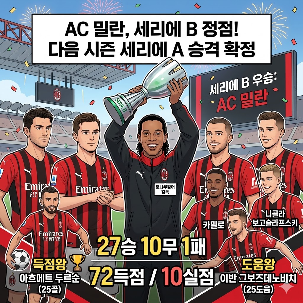 [1패] AC 밀란, B리그 제패! A리그까지 접수?