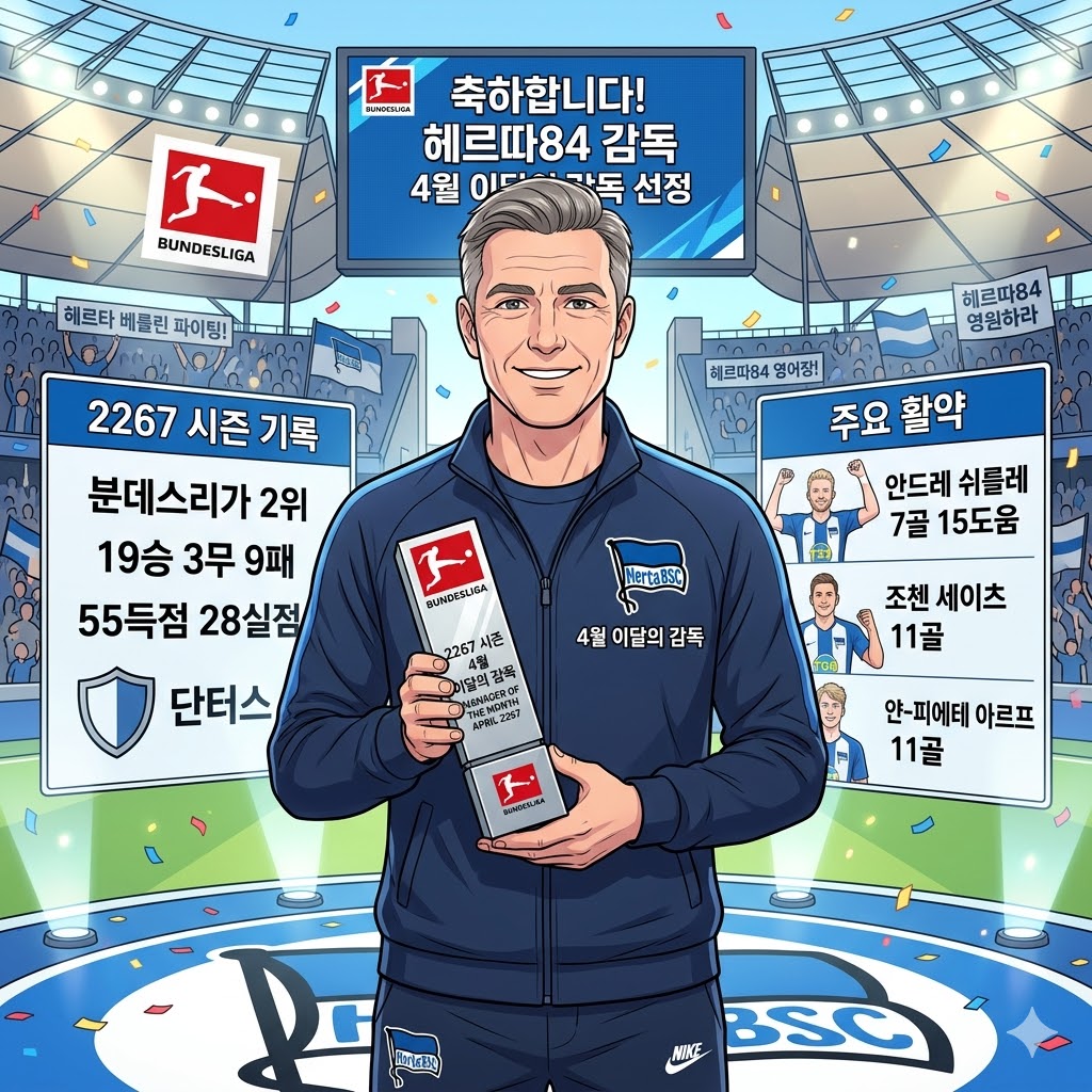 헤르따84, 시즌 두 번째 [이달의 감독] 석권…분데스