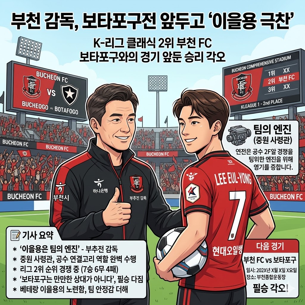[부천 감독] 이을용 향한 무한 신뢰, ";팀 엔진 그 자