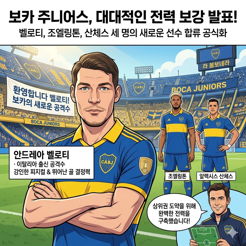 보카, 벨로티·산체스·조엘링톤 트리플 영입 폭탄