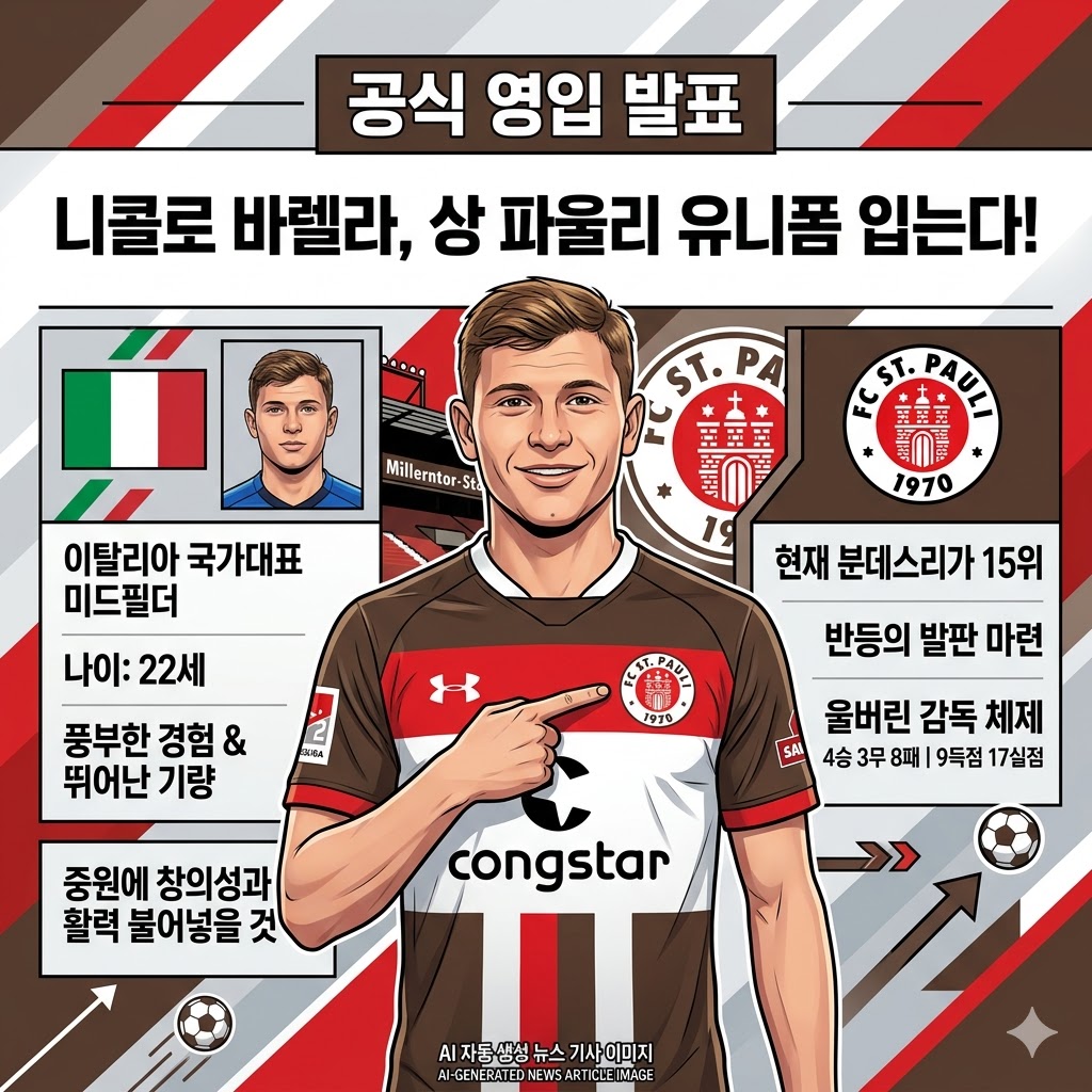 상 파울리, 이탈리아 특급 미드필더 바렐라 영입!