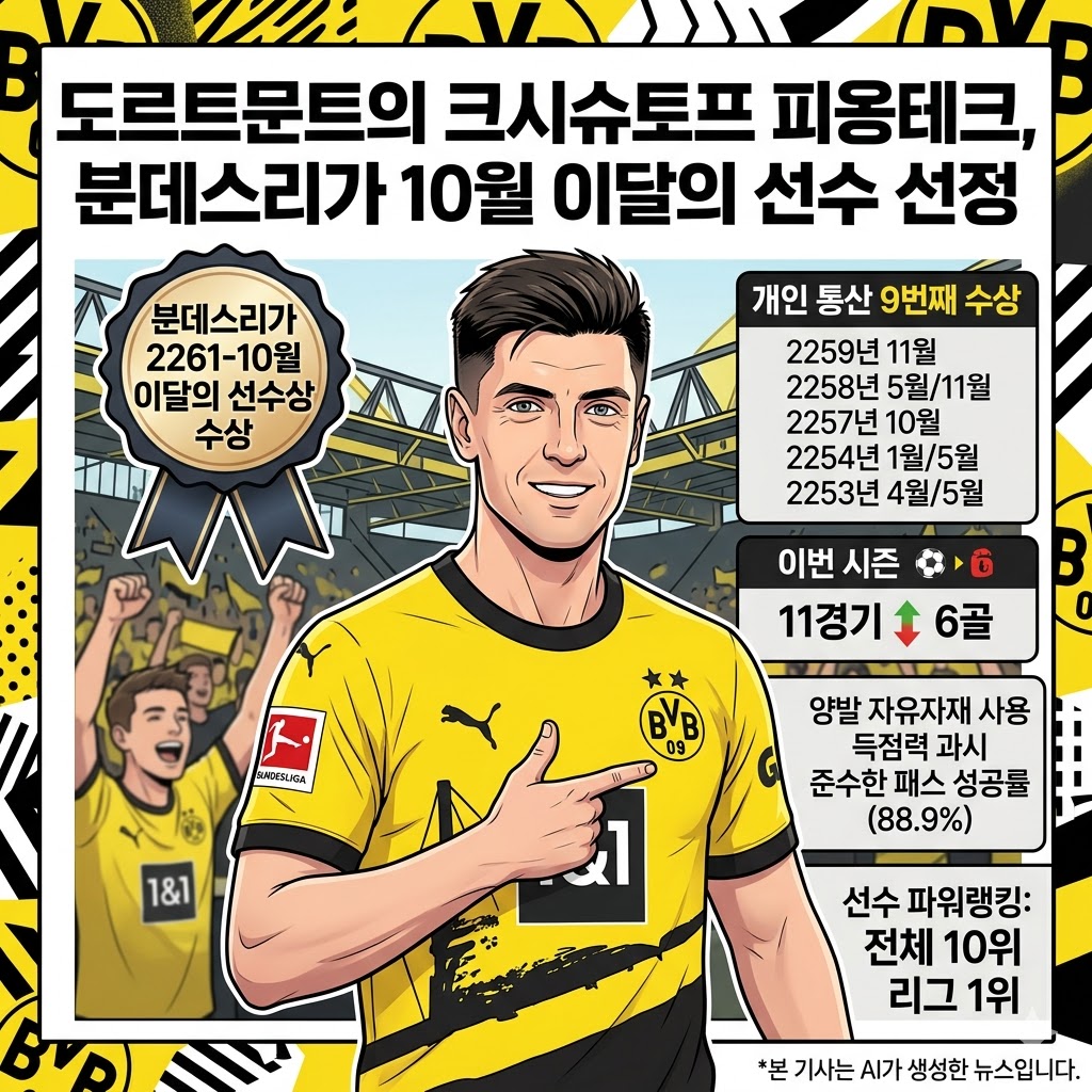 [도르트문트] 피옹테크, 2261년 10월 분데스리가 MVP