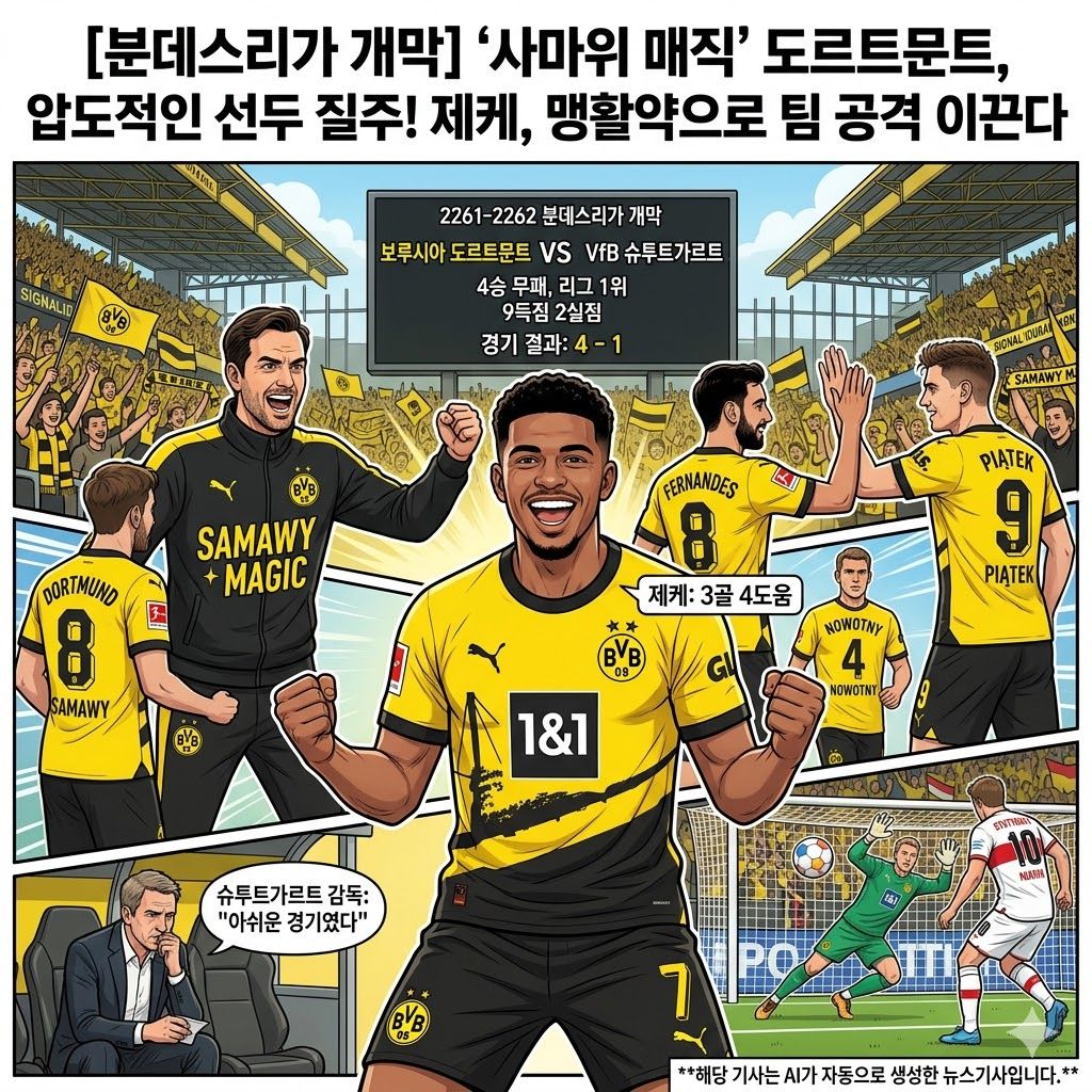 [분데스리가] `사마위 매직` 도르트문트, 폭풍 질주!