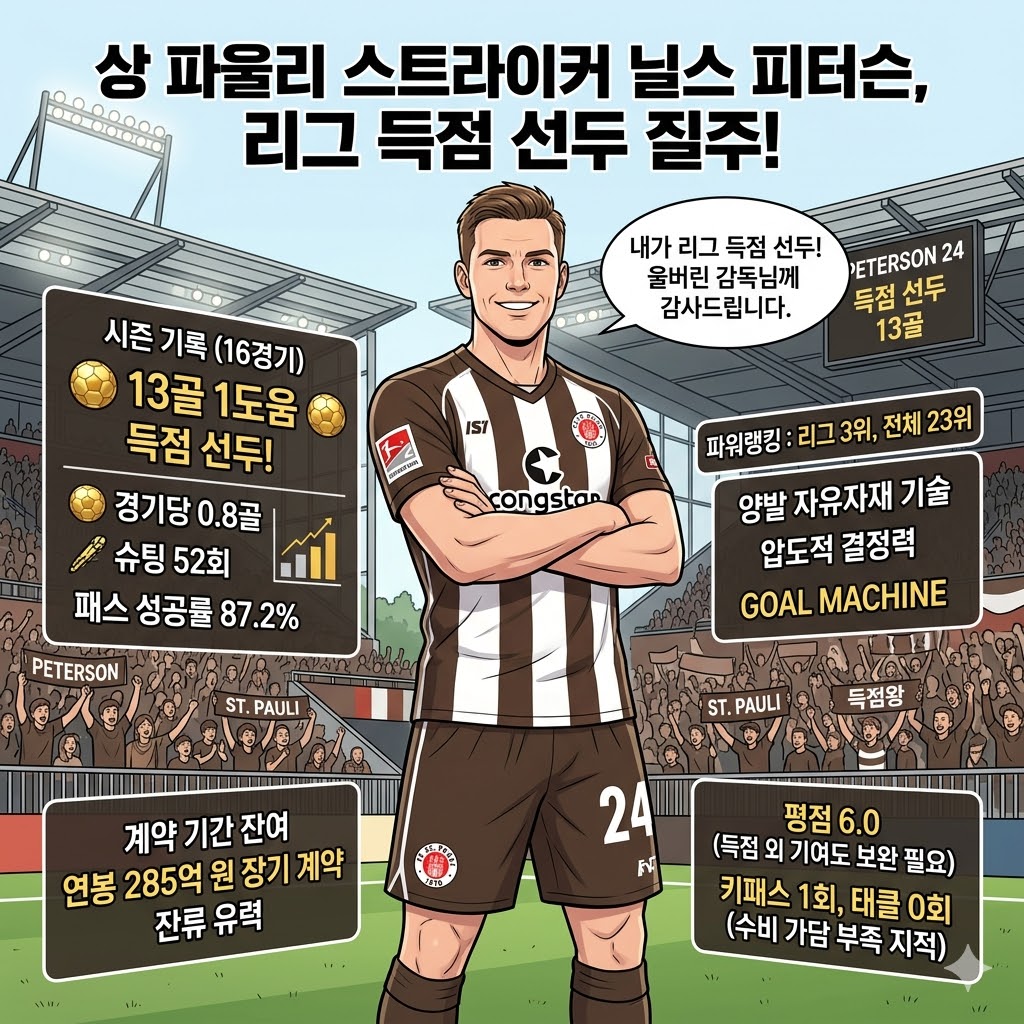 16경기 13골, 피터슨의 [득점 본능]은 멈추지 않는다