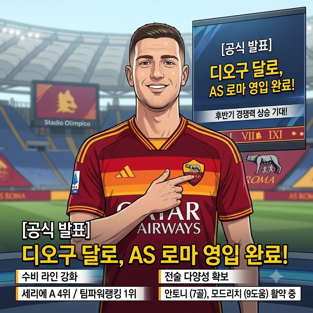 AS 로마, 달로 영입에 네베스는 이탈? 희비 엇갈린 이