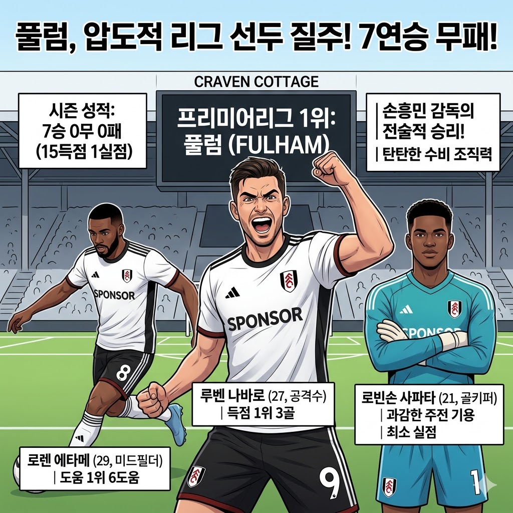 손흥민의 풀럼, 7전 7승 1실점 [완벽한 출발]