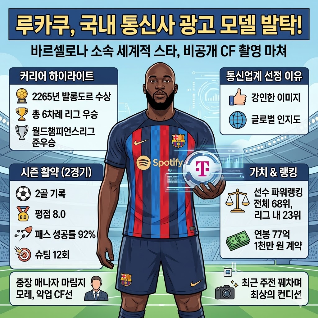발롱도르 수상자 루카쿠, 한국 통신사 CF 찍는다