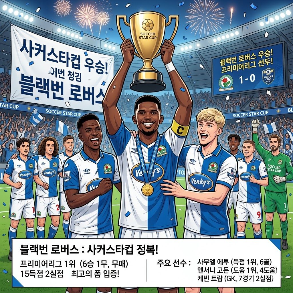 블랙번의 무패 질주, 사커스타컵까지 삼키다
