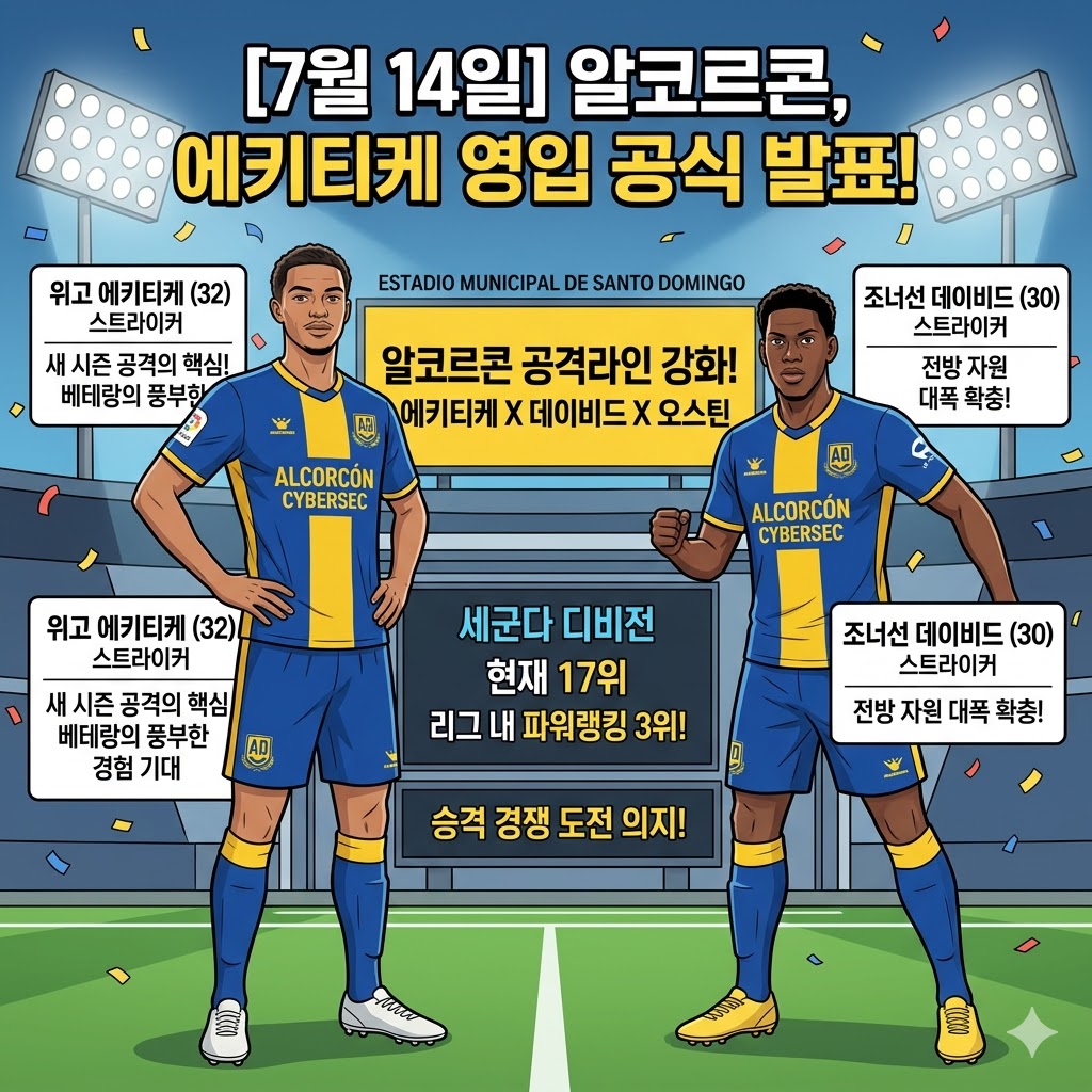 알코르콘, 스트라이커 3명 한꺼번에 싹쓸이 영입