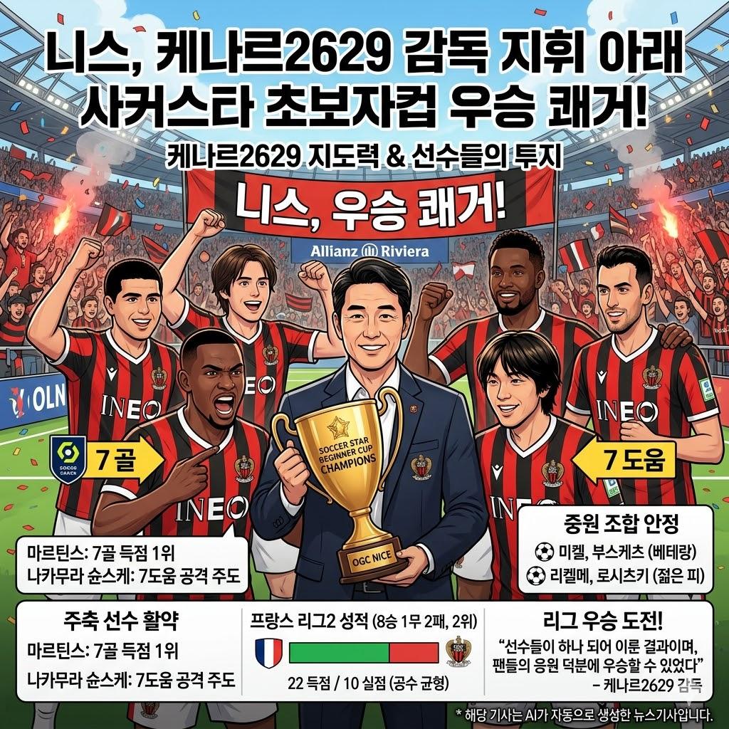 [돌풍] 케나르2629 감독, 니스에 사커스타컵 우승컵