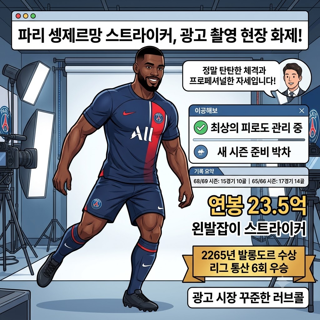 루카쿠, 탄탄한 근육 뽐내며 광고 촬영 [완벽 몸매]