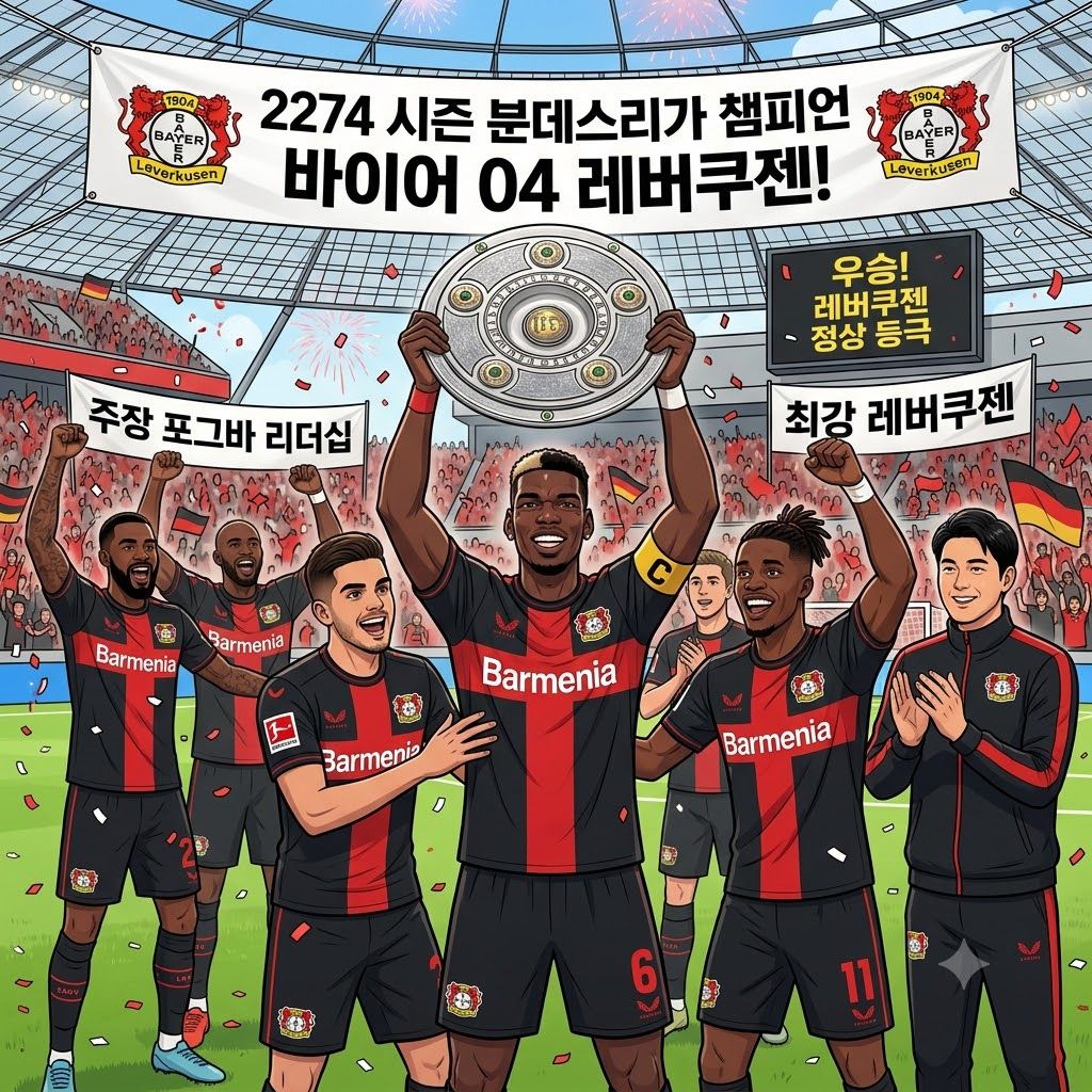 레버쿠젠, 포그바 앞세워 분데스리가 정상 탈환!