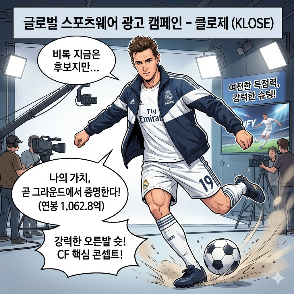 연봉 1062억 [벤치멤버] 클로제, CF 찍으며 존재감 과