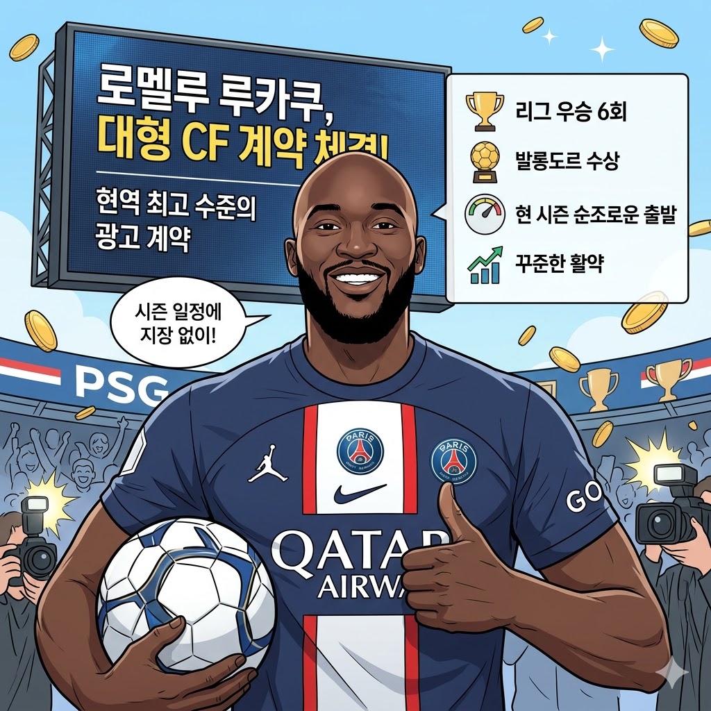 발롱도르 출신 루카쿠, 역대급 CF 계약 따냈다