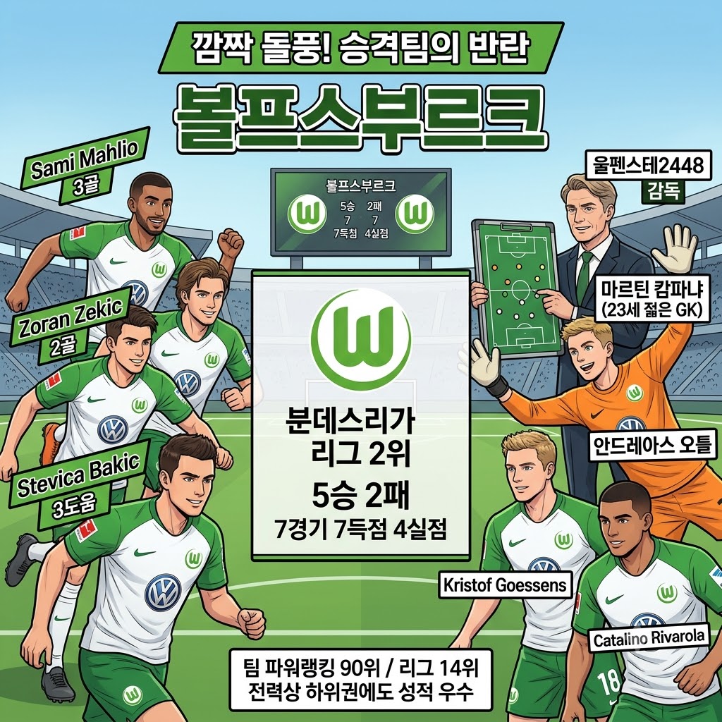 승격팀 볼프스부르크, 분데스리가 2위 돌풍의 비결은?