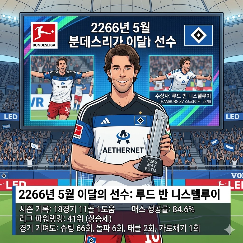 함부르크 [골 머신] 반 니스텔루이, 5월의 주인공