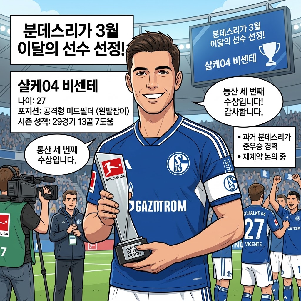 비센테, 분데스리가 3월의 사나이 [통산 3번째] 수상
