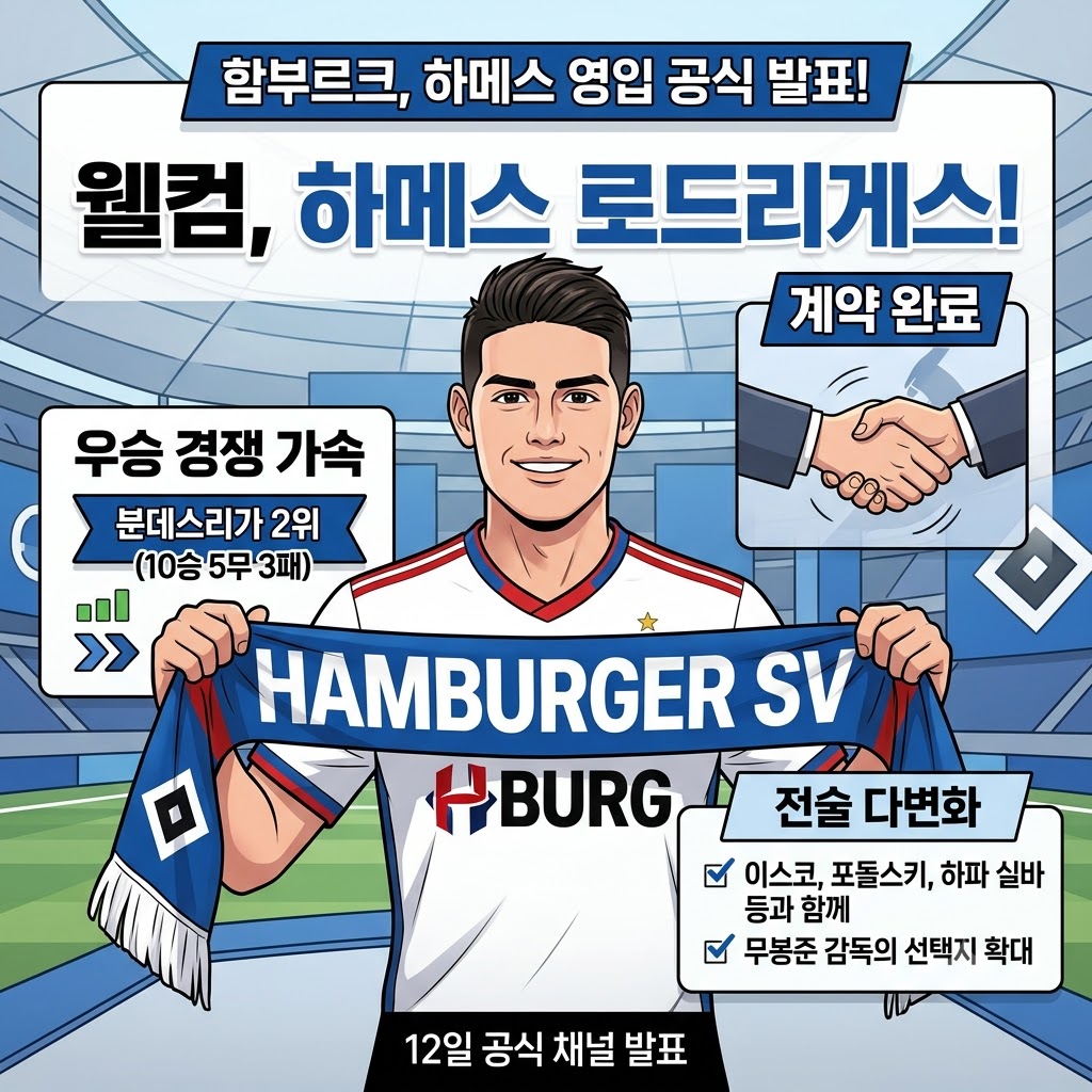 함부르크, [황금 발] 하메스 영입…우승 퍼즐 완성?