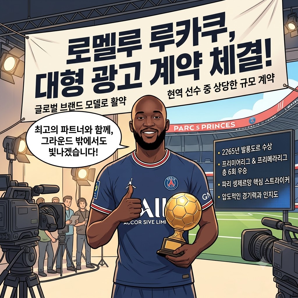 루카쿠, 발롱도르 수상자의 [깜짝] 대형 광고 계약