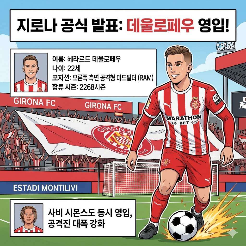 지로나, 데울로페우·시몬스 동시 영입으로 공격 대수