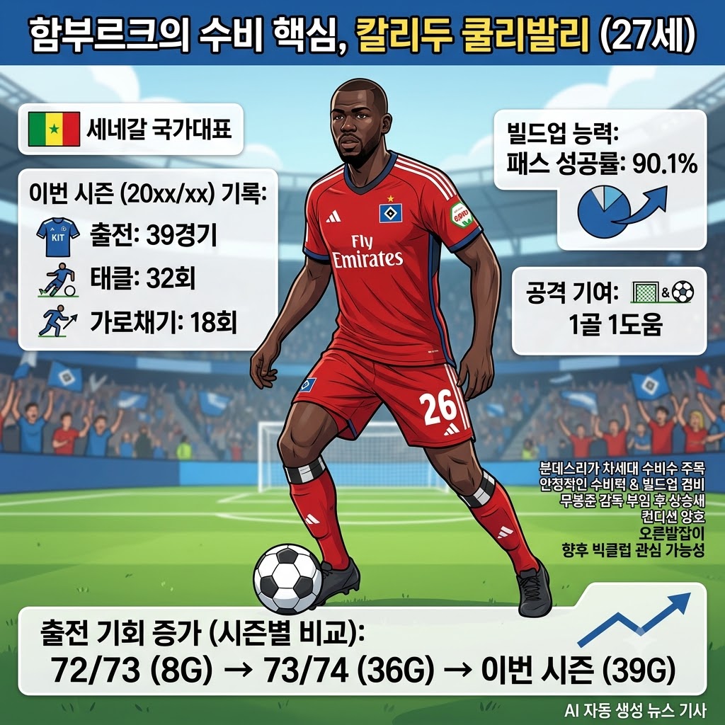 함부르크 [철벽] 쿨리발리, 분데스리가 최강 수비수로
