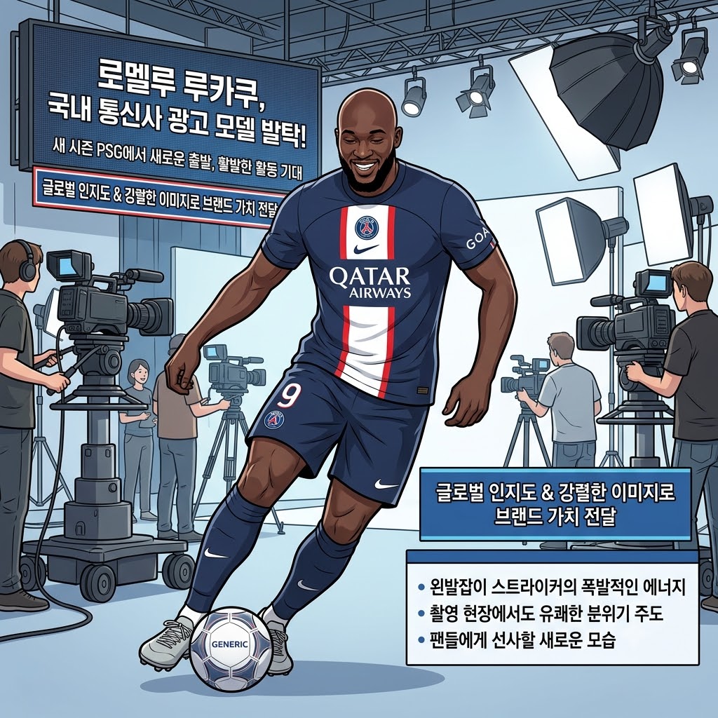 발롱도르 수상자 루카쿠, 한국 통신사 CF 찍는다
