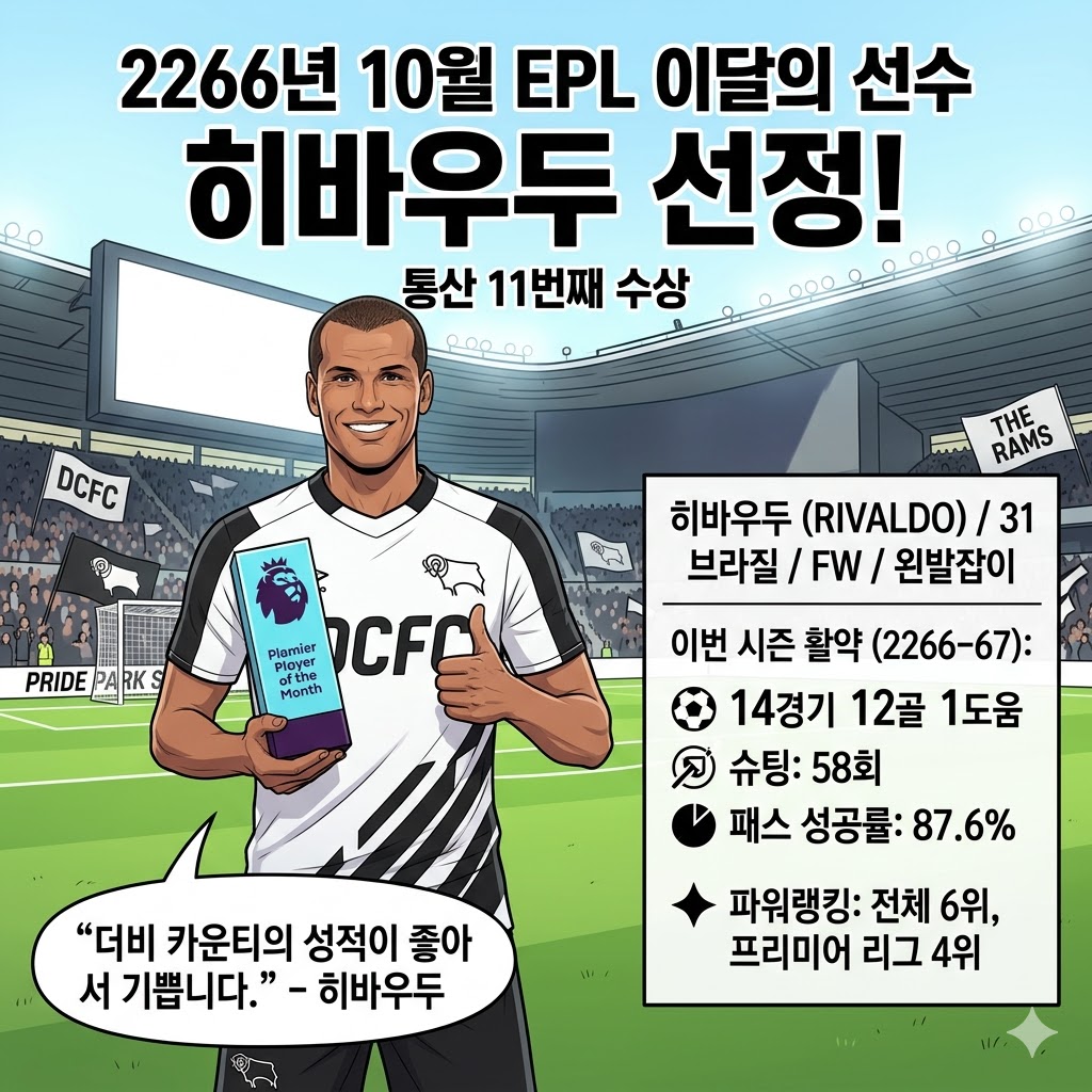 히바우두, 통산 11번째 월간MVP…끝없는 득점 본능