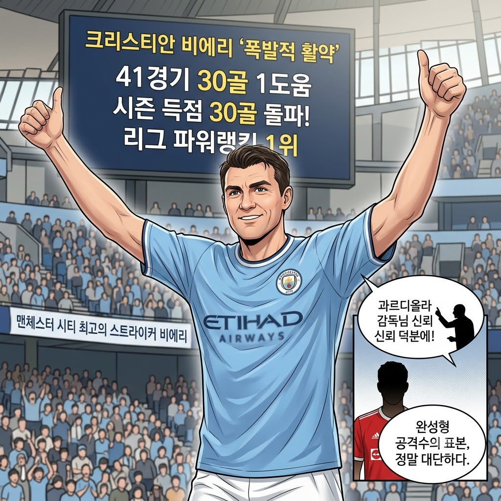 비에리, 32세에 30골 폭발…[올 시즌 넘사벽]
